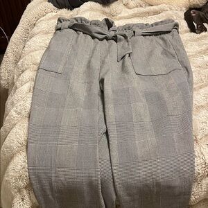 Paper bag Gray Checkered Pants